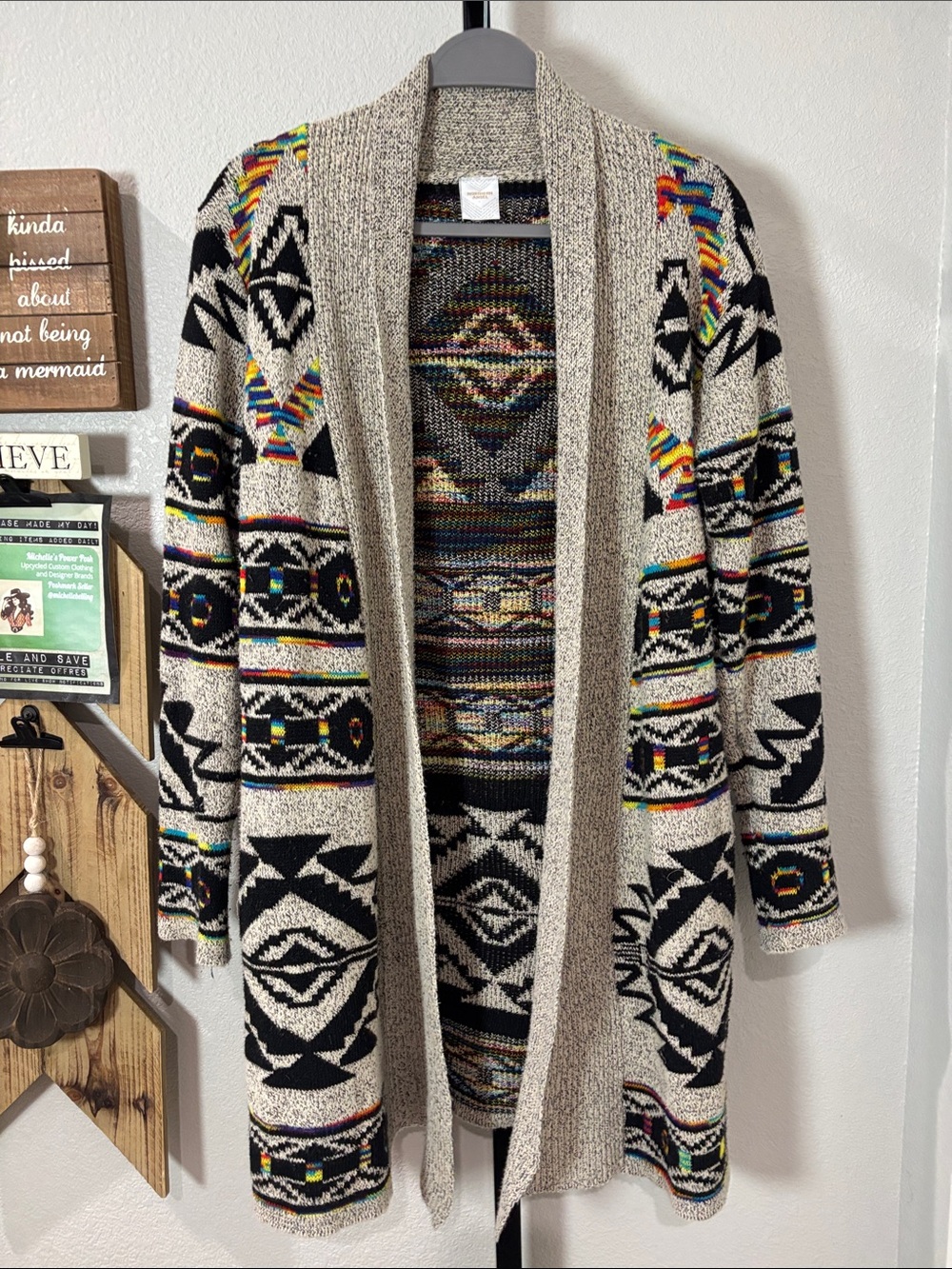 Northern Angel Aztec Knit Cardigan Sweater pp20-22 L35
